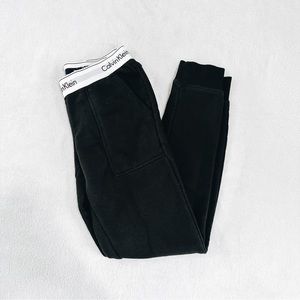 Calvin Klein Sleepwear Joggers/Sweatpants Black/White Women's XS Low Rise